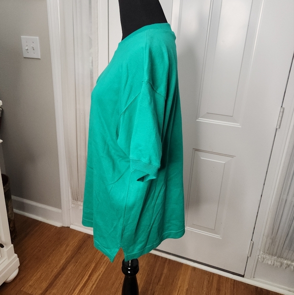 Liz Sport Green Short Sleeve Top  Size Large - Picture 5 of 6